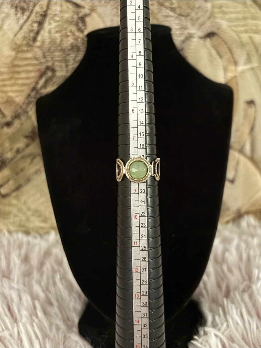 925 Sterling Silver Vintage Gemstone Ring - Size 8 *Broken*